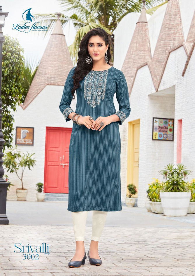 Ladies Flavour Srivalli Vol 3 Wholesale Embroidery Kurtis Catalog